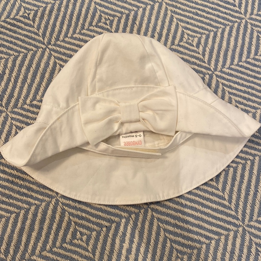Gymboree Baby White Sun Hat Size 0-3 Months